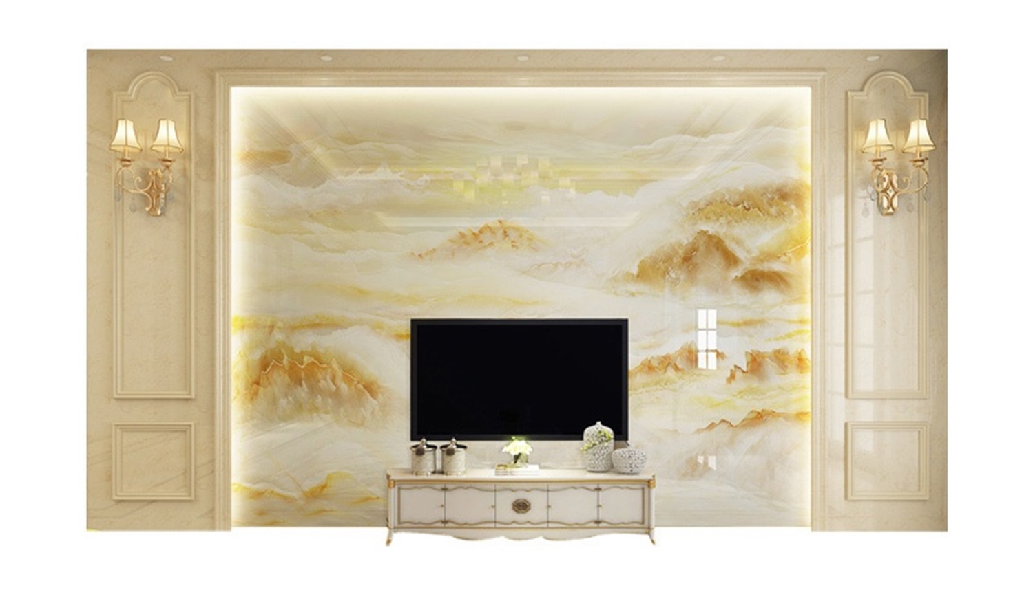 影视墙石膏线设计效果及实用方案