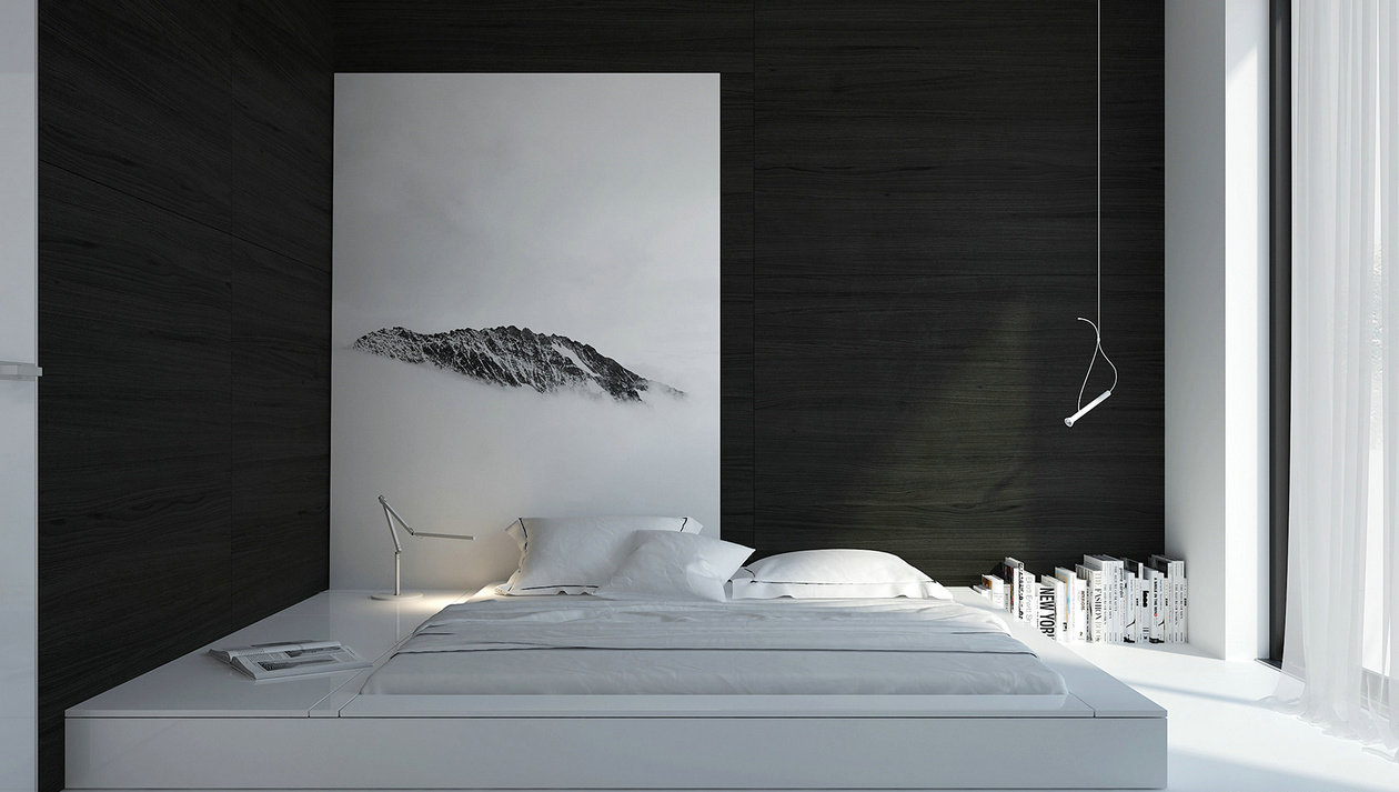 床尾白墙创意装饰技巧，一分钟点亮卧室颜值