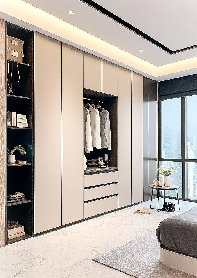 羊绒灰柜体搭配什么颜色柜门效果更惊艳