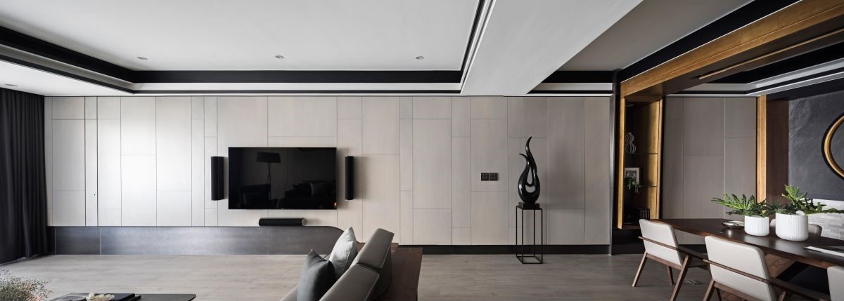 背景墙涂黑色好看吗？打造电视墙的简约高级感